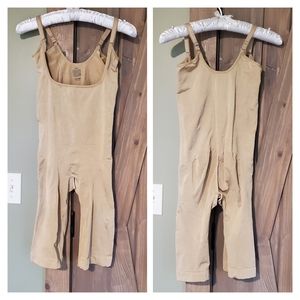 L/XL Wear-Your-Own-Bra Shaping Bodysuit for Back, Torso and Thighs